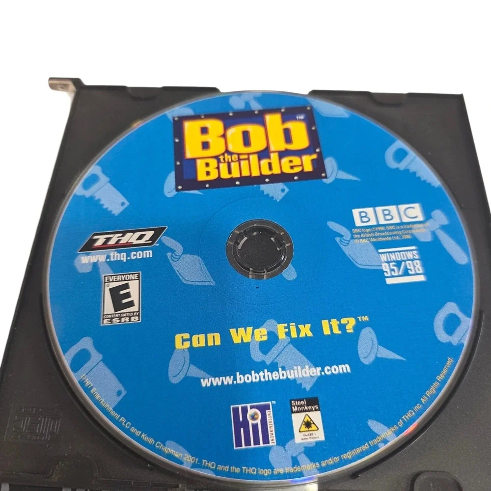 Bob the Builder Can We Fix It PC‎ CD-ROM THQ BBC Windows 95 98 Game Disc